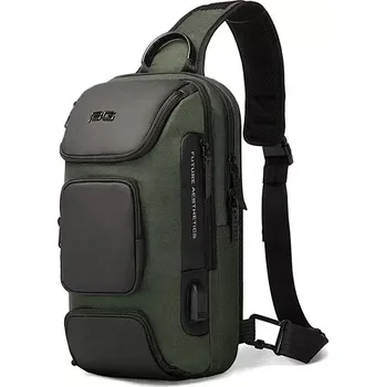 BANGE batoh přes rameno s USB KEREM Zelený 11L