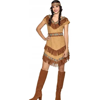 KOSTÝM INDIÁNKA INDIÁNSKÝ INDIÁNSKÉ ŠATY KARNEVAL PŘEVLEK S