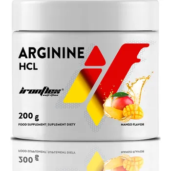 Aminokyselina Argininový prášek před tréninkem pro sílu, hmotu a napumpování IronFlex 200 g mango