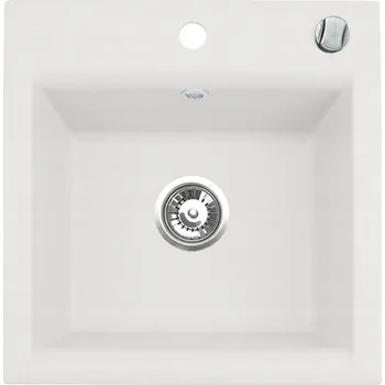 Granitový dřez Jednodřez Brenor Estein 1K granitový bílý