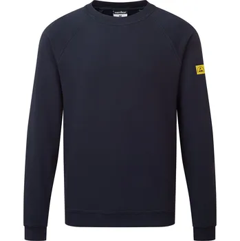 Pánská mikina PORTWEST Antistatická ESD mikina Velikost: 2XL, Barva: půlnoční modrá