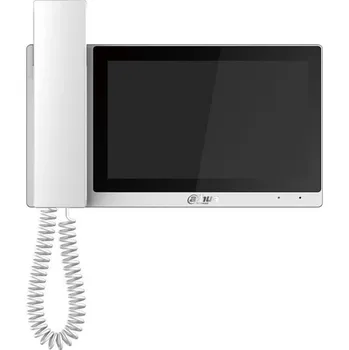 DAHUA Bytový monitor IP se sluchátkem/ touch 7" 1024x600/ Ethernet+WiFi/ PoE 802.3af/ paměť/ CZ menu/ bílý