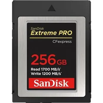 Ukládání dat SanDisk Compact Flash Card 256GB Express Extreme Pro (R:1700/W:1200 MB/s)
