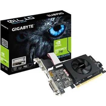 GIGABYTE VGA NVIDIA GeForce® GT 710, 2GB, GDDR5, 1xDVI-D, 1xHDMI, 1xD-SUB