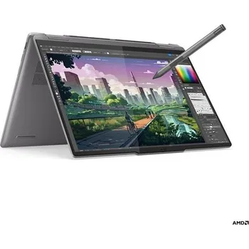 Notebook Lenovo YOGA 7 2-in-1 AMD Ryzen 5 8640HS/16GB/512GB SSD/14"/WUXGA/OLED/Touch/60Hz/400nitů/Pero/3rOnSite/bez OS/stříbrná