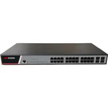 Počítač Hikvision DS-3E2528(B) - Full Managed Gigabit Switch, 24x Gb ports, 4x Gb SFP ports, 1 Console port