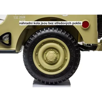 RC náhradní díl Čtyři kola pro vojenský mini Jeep Willys MB s 2,4G