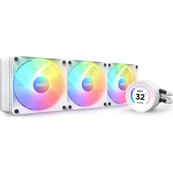 PC ventilátor NZXT vodní chladič Kraken 360 ELITE RGB / 3x120mm RGB fan / 4-pin PWM / LCD disp. / 6 let / bílý