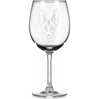 Sklenice Sklenice na víno s gravírovaným motivem – Texas heeler – 2