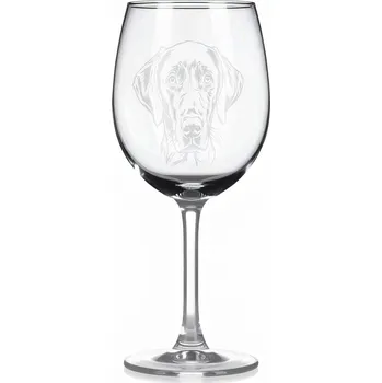 Sklenice Sklenice na víno s gravírovaným motivem – Malý münsterlandský ohař – 3