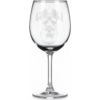 Sklenice Sklenice na víno s gravírovaným motivem – Knírač – 4