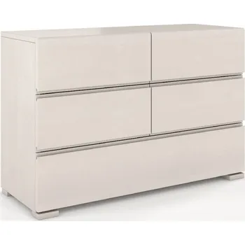 Komoda Komoda z masivu borovice Vestre 5S Odstín moření: Bílá