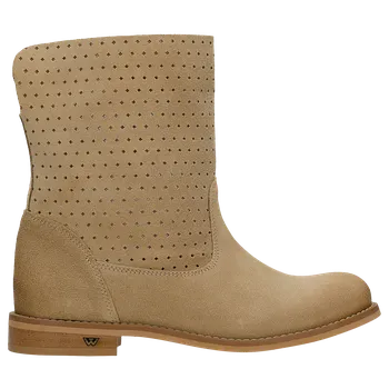 Dámské polobotky Béžové Slip-On Kotníkové Boty Pro Ženy S Ažurovým Svrškem Wojas 5537664 42