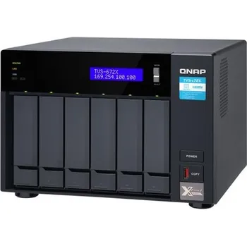 Stolní počítač QNAP TVS-672X-i5-8G 6-bay, Intel Core i5 6C, 8GB DDR4, M.2 PCIe x2, 10GBASE-T x1, 1 GbE x2, PCIe slot x2, HDMI, 250W PSU
