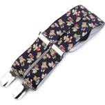 Šle dětské šíře 2,5 cm délka 60 cm s potiskem typ Y - 14 modrá temná