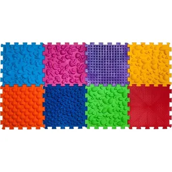 Masážní příslušenství Masážní ortopedická podložka Ortek Puzzle Mix 8 modulů + Hra "Lesní dobrodružství"