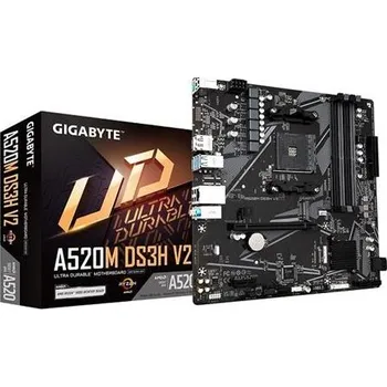 Základní deska GIGABYTE MB Sc AM4 A520M DS3H V2, AMD A520M, 4xDDR4, HDMI, DVI, DP