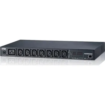 Switch Aten PE7208 20A/16A 8 výstupů 1U s měřením zásuvek eco PDU Vstup C20 Výstup 7x C13 1x C19