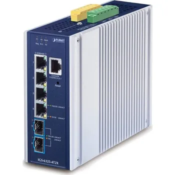 Počítač Planet IGS-6325-4T2X průmyslový L3 switch, 4x 1Gb + 2x 10Gb SFP+, -40 až 75°C, 9-48VDC, IP30, fanless