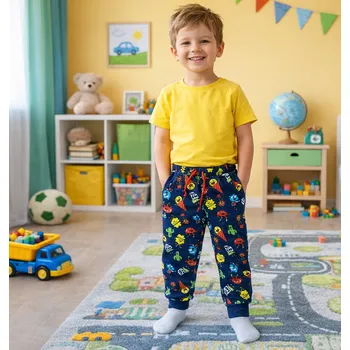 Eplusm Chlapecké tepláky GUMBALL bavlna modré Modrá, Velikost: 110 110