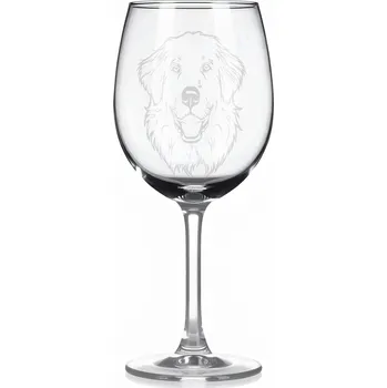 Sklenice Sklenice na víno s gravírovaným motivem – Maremenský pastevecký pes – 2