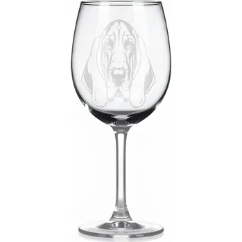 Sklenice Sklenice na víno s gravírovaným motivem – Basset – 2