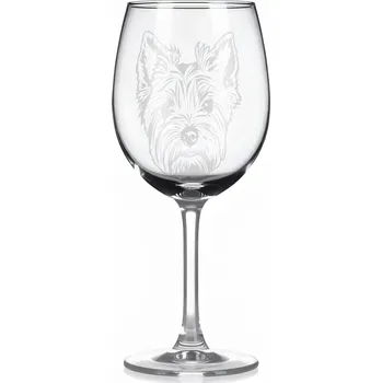 Sklenice Sklenice na víno s gravírovaným motivem – Jorkšírský teriér – 2