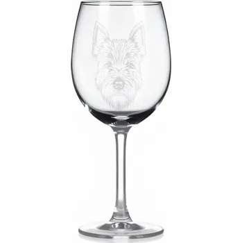 Sklenice Sklenice na víno s gravírovaným motivem – Norwich teriér – 3