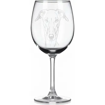 Sklenice Sklenice na víno s gravírovaným motivem – Chrt – 2