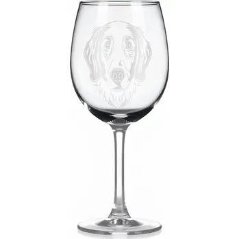 Sklenice Sklenice na víno s gravírovaným motivem – Kooikerhondje