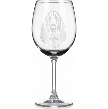 Sklenice Sklenice na víno s gravírovaným motivem – Black and Tan Koonhound