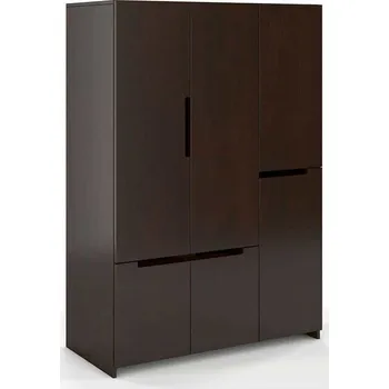 Šatní skříň Skříň Bergman 3D5S borovice Odstín moření: Palisander