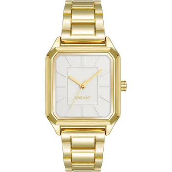 Hodinky Nine West dámské hodinky hranaté zlaté NW/3002SVGB