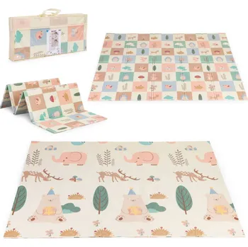 iPLAY Skládací hrací podložka Teddy a Elefant 200x180 cm