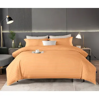 Povlečení Dvoudílné ložní povlečení, jednolůžko - Jemné proužky Oranžové