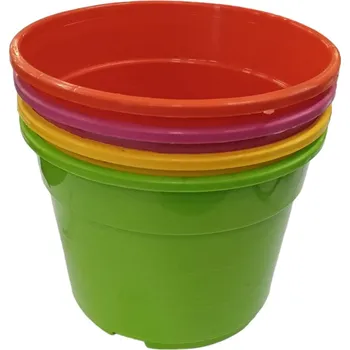 Květináč Plastový květináč 12x6cm BARVA: Oranžová Rozbalev(n)o