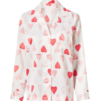 Dámské pyžamo esmara® Dámské saténové pyžamo (vzorovaná, M (40/42))