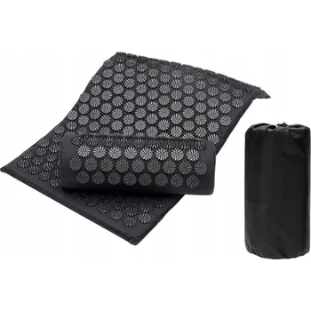 Polštář ZDRAVOTNÍ AKUPRESURNÍ PODLOŽKA AKUPUNKTURNÍ S TRNY + POLŠTÁŘ ČERNÁ