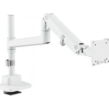 Držák monitoru Digitus držák na jeden monitor, 57", 27 kg plynová pružina, VESA: 75x75, 100x100, Bílá