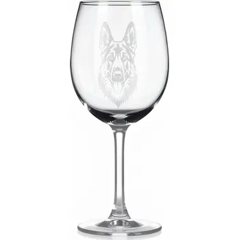 Sklenice Sklenice na víno s gravírovaným motivem – Černý ruský teriér – 4