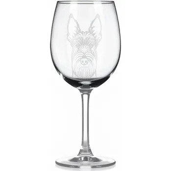 Sklenice Sklenice na víno s gravírovaným motivem – Skotský teriér – 2