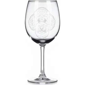 Sklenice Sklenice na víno s gravírovaným motivem – Toy pudl