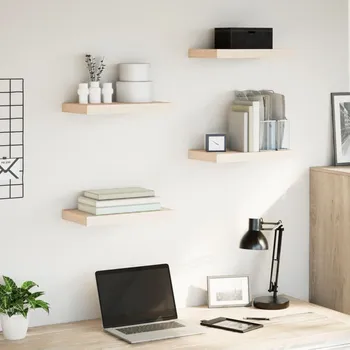 Obývací pokoj vidaXL Plovoucí police 4 ks 40 x 23,5 x 4 cm kompozitní dřevo