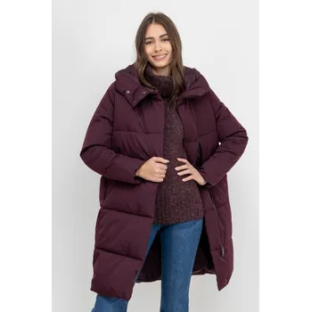 Dámská móda Vero Moda zimní puffer kabát Stella vínový Velikost: S