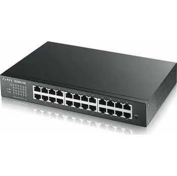 Switch Zyxel GS1900-24Ev2, 24-port Desktop Gigabit Web Smart switch: 24x Gigabit metal, IPv6, 802.3az (Green)