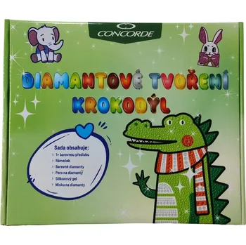 Výtvarná sada Diamantové tvoření Krokodýl