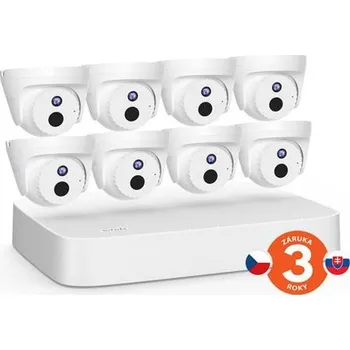 Kompletní kamerový systém Tenda K8P-4CR - PoE kamerový set 4MPx, 8CH NVR + 8x IP kamera 4MPx IP67, zvuk, web. rozhraní, CZ app