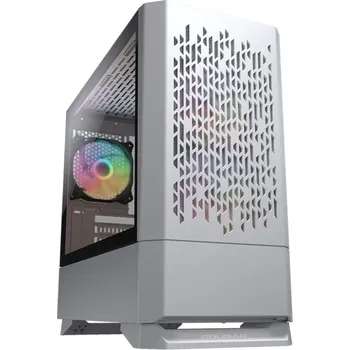 COUGAR MG140 Air RGB White | PC Case | Mini Tower / Air Vents Front Panel / 3 x ARGB Fans / 4mm TG Left Panel