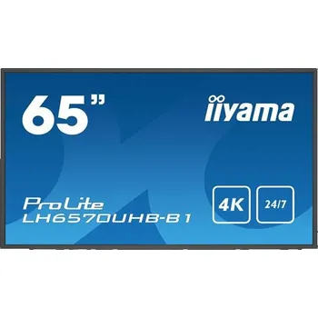 Monitor 65" iiyama LH6570UHB-B1: VA, 4K UHD,Android,24/7