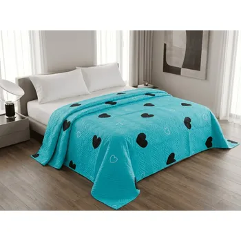 Přehoz na postel CORAZON BLEND, modrý Rozměr: 170 x 210 cm